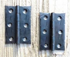 4 Butt Door Hinges Hand hammered 2.5" Wrought Iron Antique Cabinet Cupboard Box