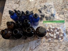 Lot Essential Oils Empty Vials , 1ml to 50ml , Includes some toppers