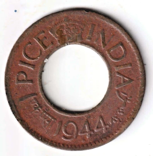 1944 India 1 Pice Coin KM#533, Bronze - UNCIRCULATED + Never Polished
