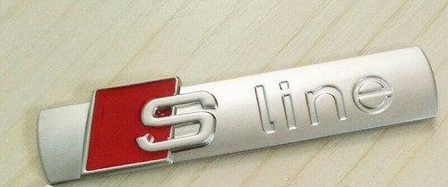 Emblema Adhesivo Lateral Compatible Con Audi S Line Gris Mate - Imagen 2 de 2