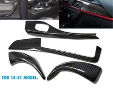 Real Carbon Fiber Dash Shift Door Handle Panel Cover Fits 18-21 F22 Lci M240i