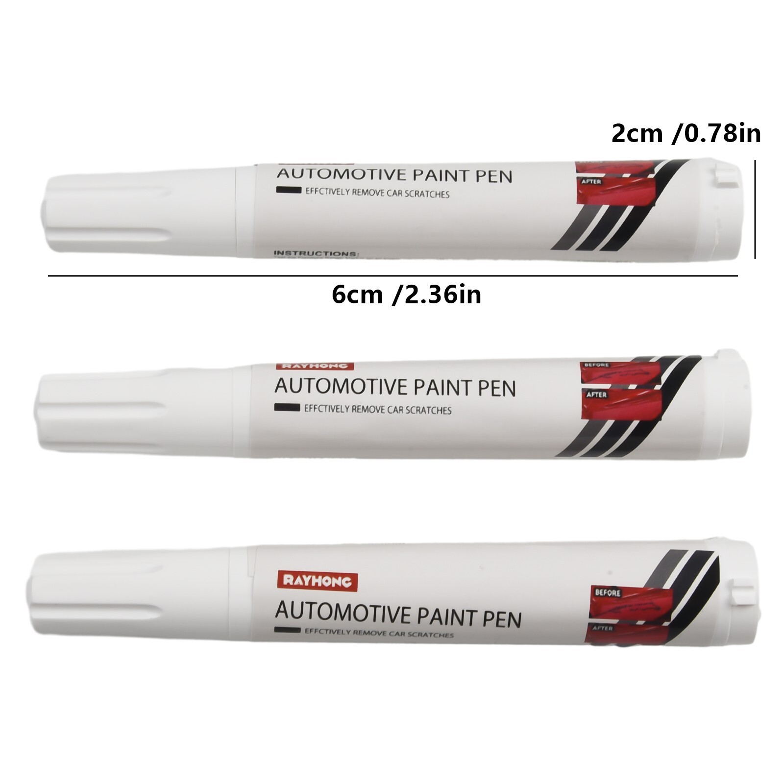 Convenient Auto Touch Up Pens for Car Scratches Set of 3 Quick Solution