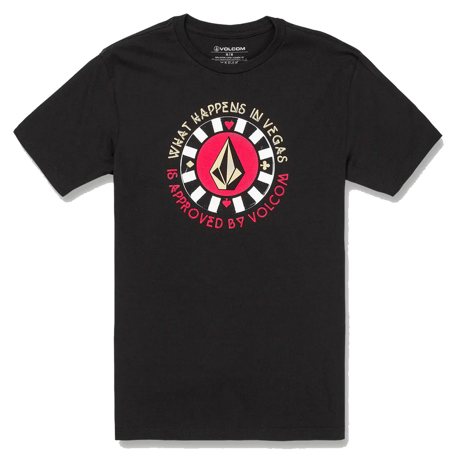 Volcom Hombre las Vegas Negro Camiseta Manga Corta Ropa Apparel Snowboardi