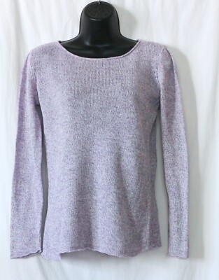 Vintage EILEEN FISHER PETITES Lavender Linen Swtr 32 In Chst 23 In Lng Sz PS EXC