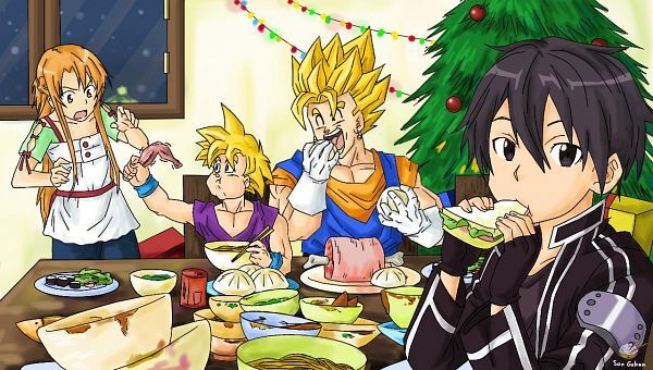 Anime Dragon Ball Sword Art en línea Z Saiyan Kirigaya Cosido Juego Mat Escritorio