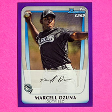 Marcell Ozuna 2011 Bowman Retail Purple Parallel Rookie Card #bp36 Braves 1st. rookie card picture
