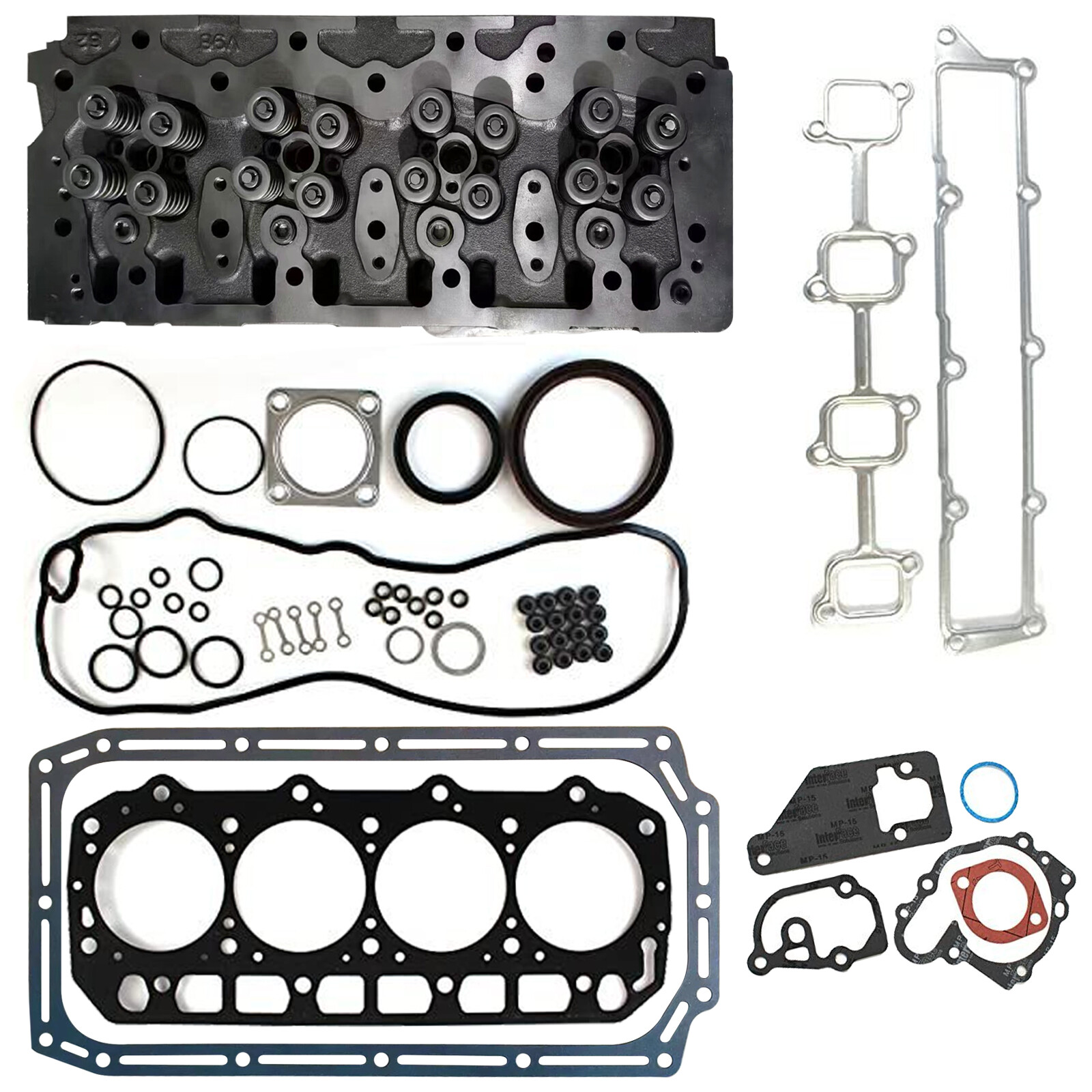 NEW Complete Cylinder Head With Full Gasket Set For Yanmar 4TNV98 Engine Rebuild