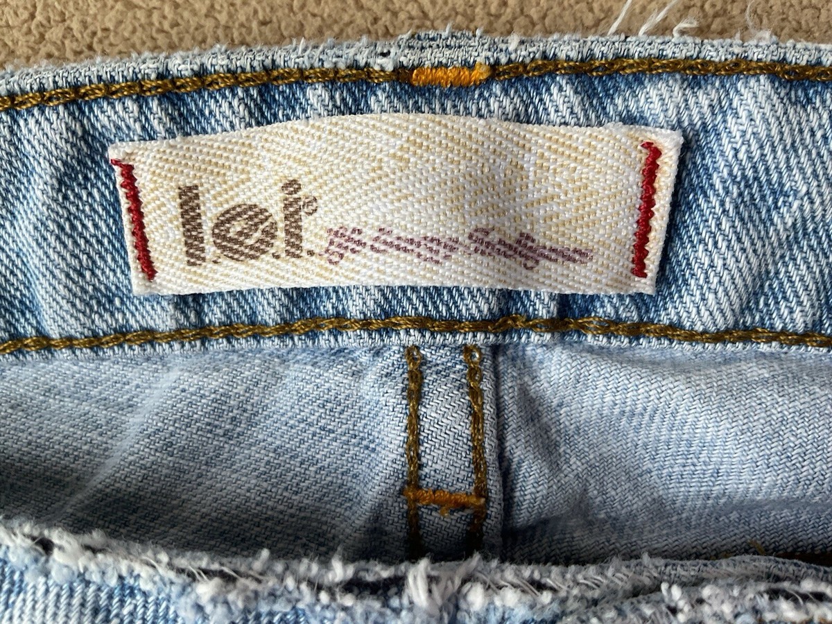L.E.I. Jeans Women's Sz. 11 Blue Distressed Low Rise C-2-32 | eBay