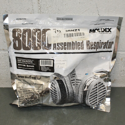 EXPIRED 11/2024 - Moldex Half Mask Respirator Kit 8111N, (4) Cartridge S / Small