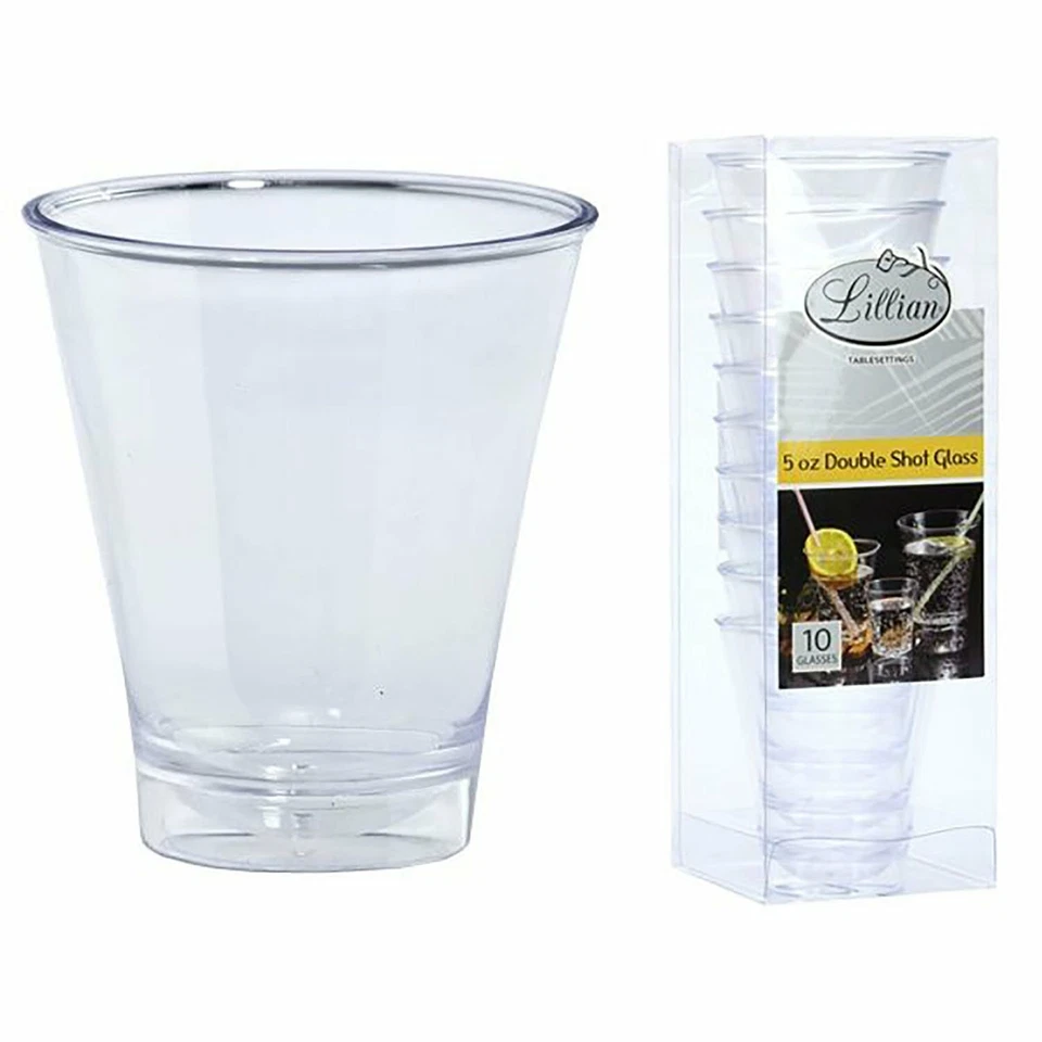 Lillian Plastic Disposable 2 Oz Clear Shot Glass Cup Party Bar Wedding 500 Ct - Image 3 of 4