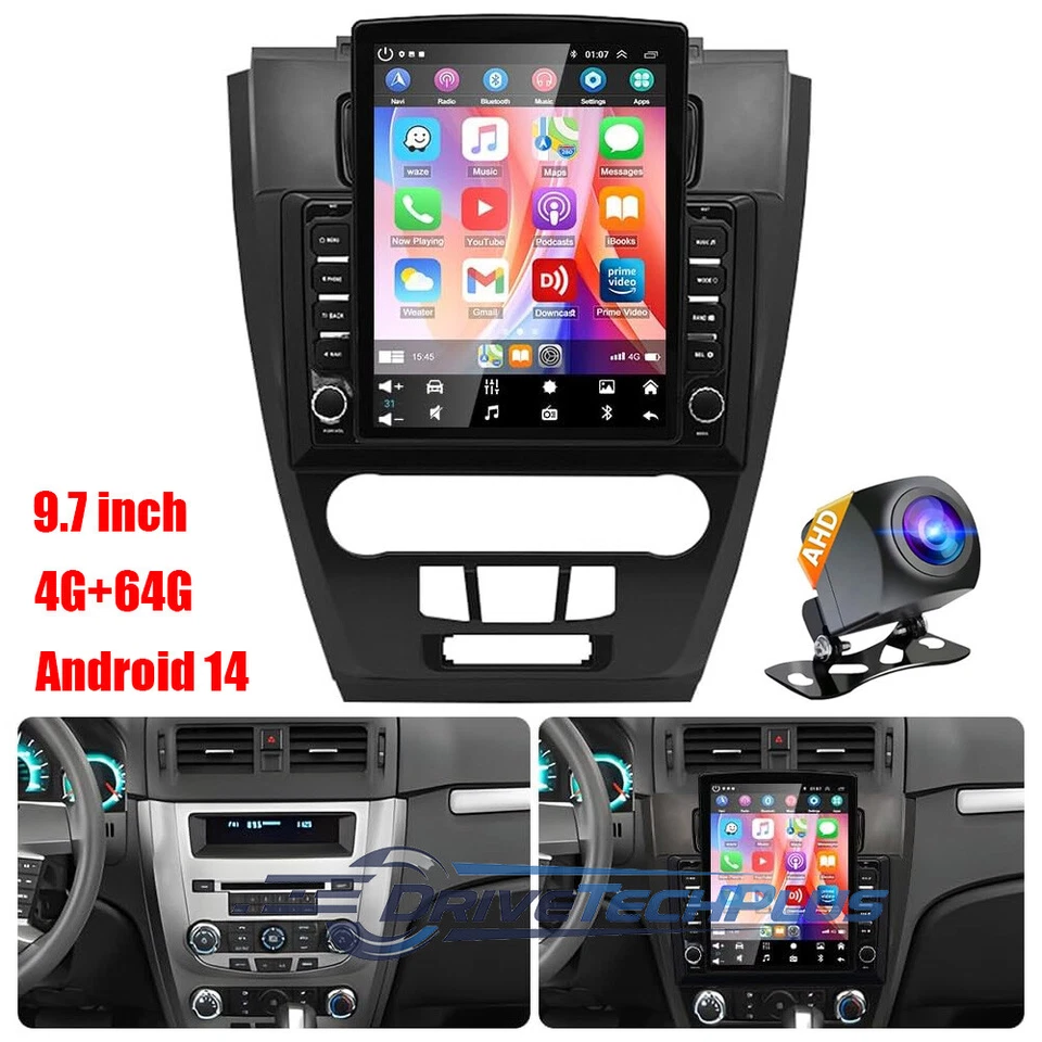 For Ford Fusion 2010-2012 Android 14 64GB Car Stereo Radio GPS Navi Wifi Carplay - Imagem 2 de 4
