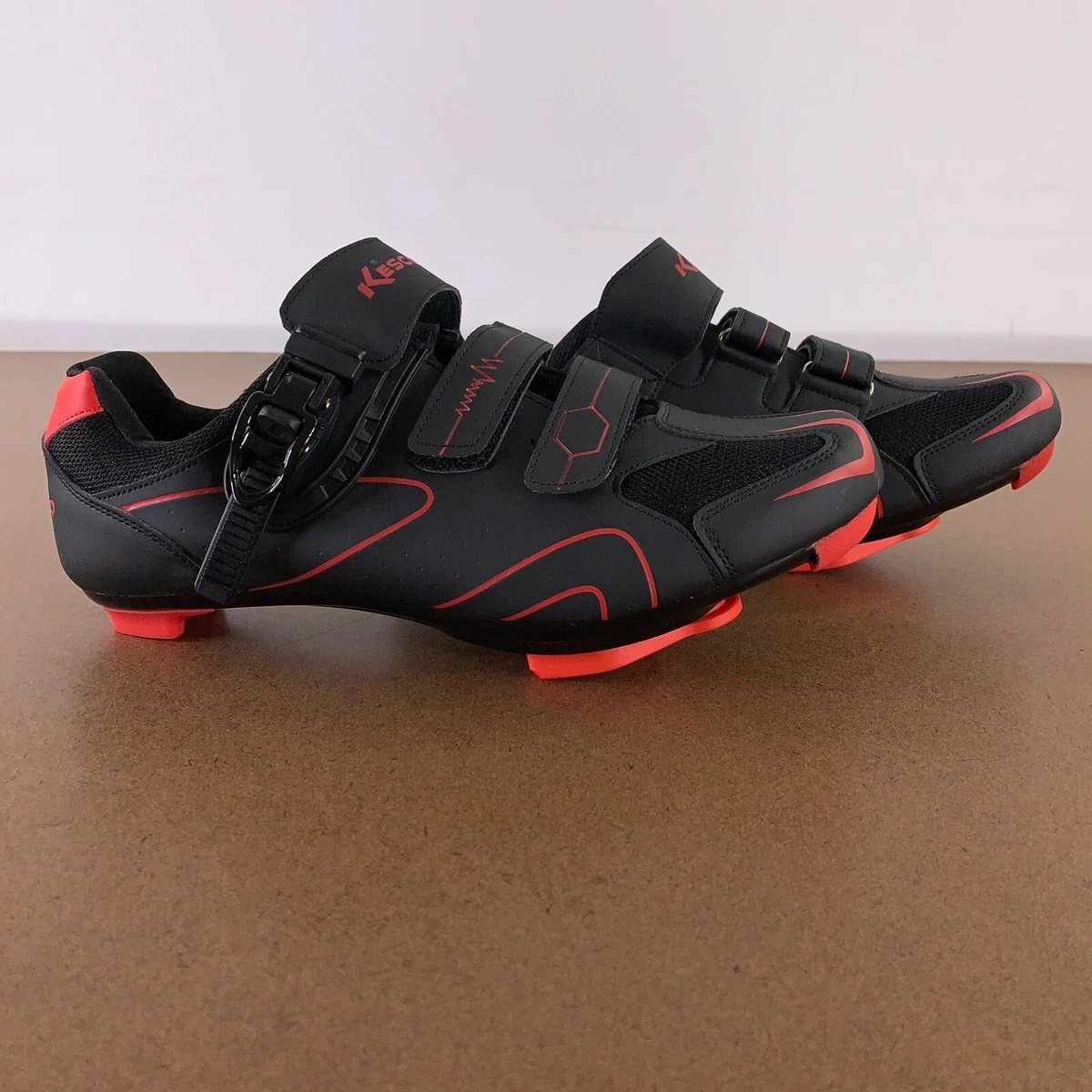 KESCOO Men s US Shoe Size 10.5 Black Red Clip in Peloton Delta