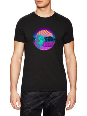 Retro Vaporwave Purple Sunset Aesthetic Shirt 
