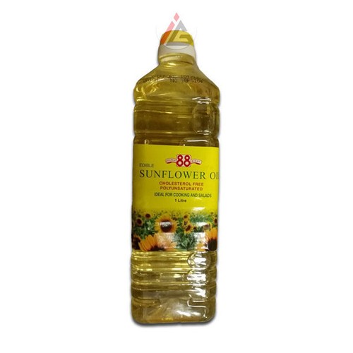 Double Eight (88) - Edible Sunflower Cooking Oil (Cholesterol Free) - 1 Litre - 第 1/1 張圖片
