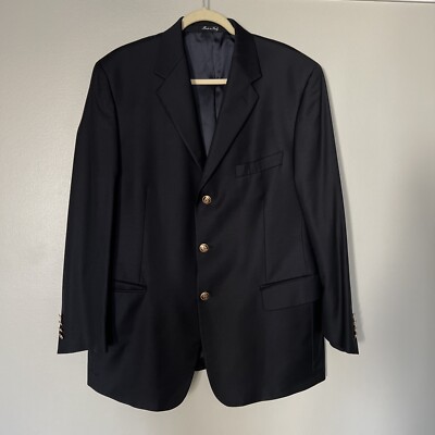Rossetti Sport Jacket Men Navy Size R 44 Wool Made in Italy