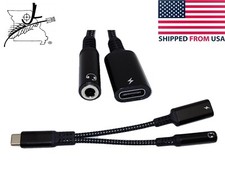 Cellphone USB C Dual Splitter Adapter 3.5mm Headphone Jack Female C Charge M