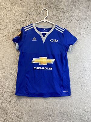 Adidas soccer jersey Women's Chevrolet Climacool Blue Size M 12