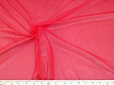 Discount Fabric Stretch Voile Red 108 inch Sheer VO303