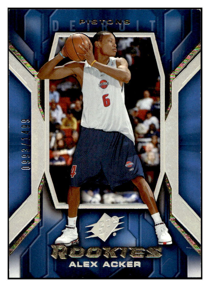 2005-06 SPx #120 Alex Acker #/1499 Rookie RC