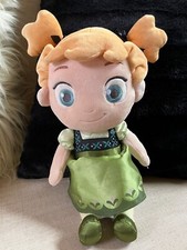 Disney Store FROZEN Princess Anna Young Toddler 12" Plush Stuffed Toy Soft Doll