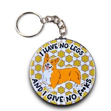 Red Welsh Corgi Dog No Legs Retro Keychain Handmade Accessories Gift