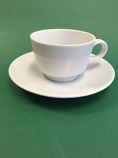 6er Set Milchkaffeetasse mit Untertasse 0,37 Liter weiß Jumbo Tasse ANGEBOT