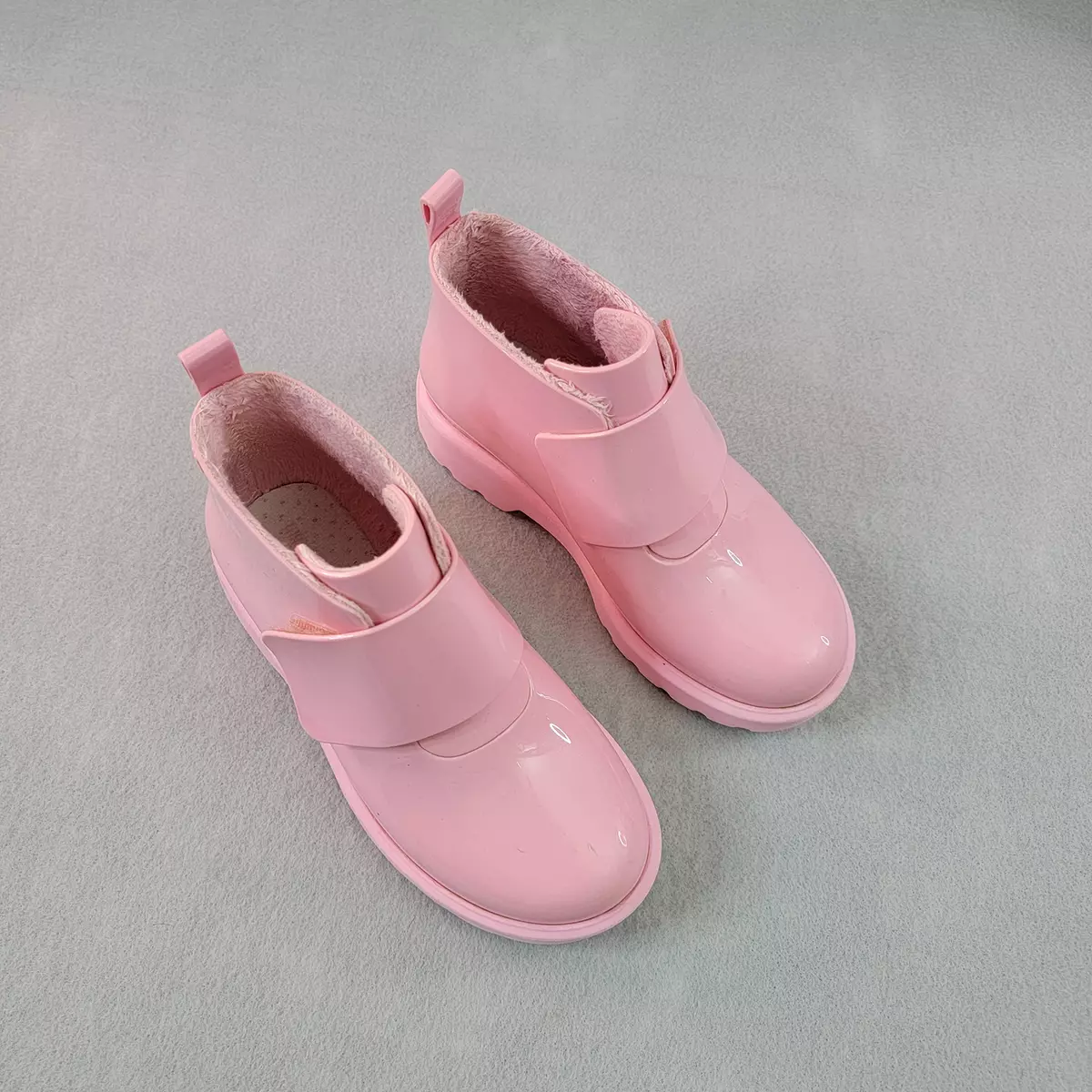 Melissa Chelsea Boots Youth Size 11 Pink Faux Fur Rain/Snow Vegan | eBay