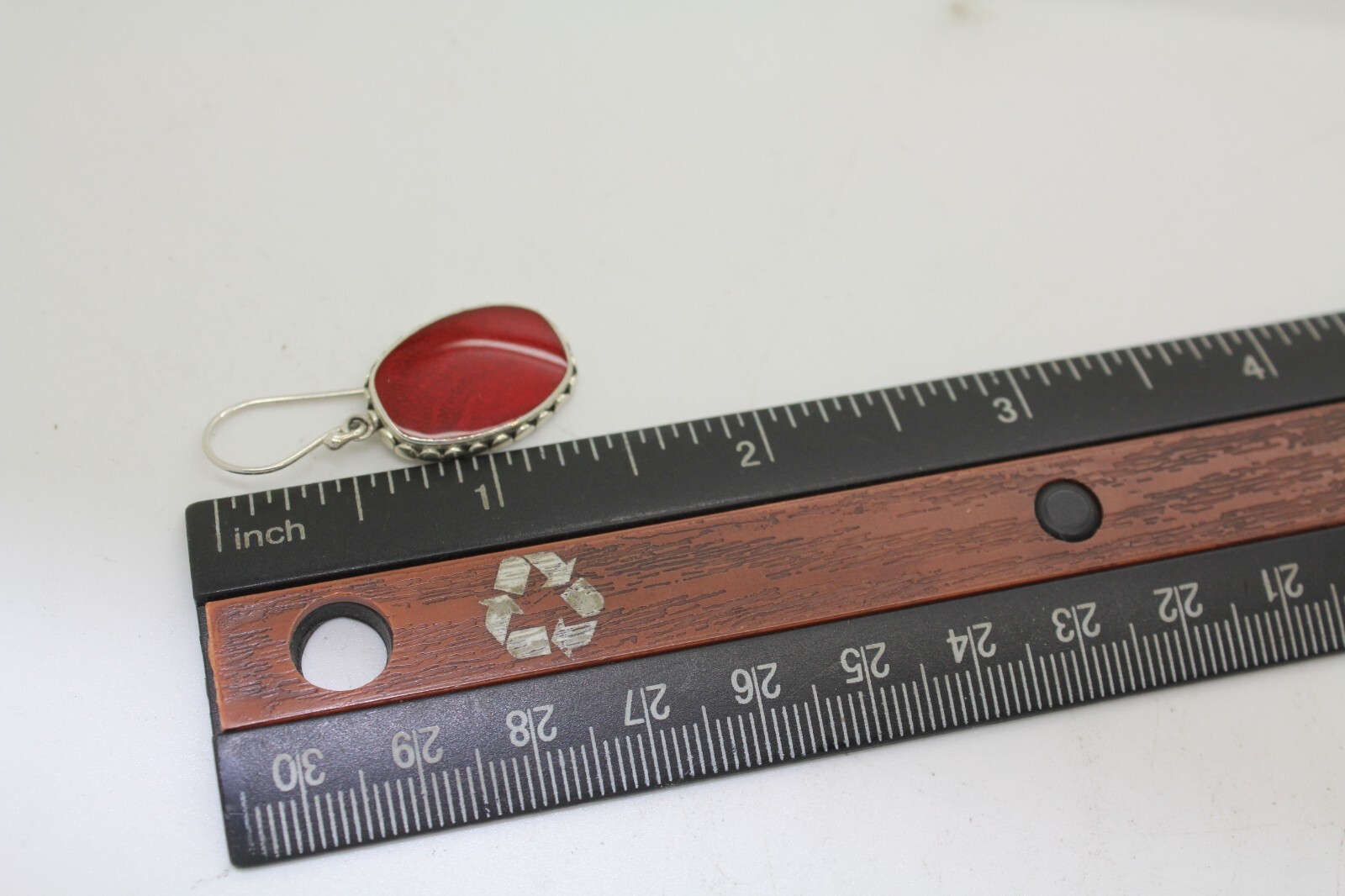 Sterling Silver .925, Rectangle Cut RED JASPER DA… - image 9