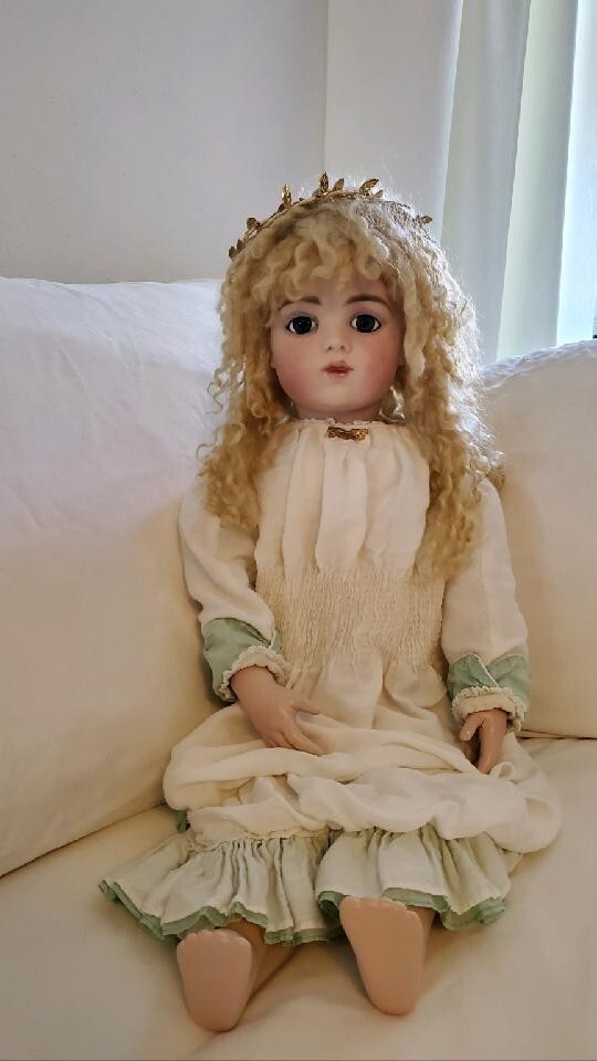 BRU  Jne 7  36 cm Poupée Ancienne Reproduction Antique