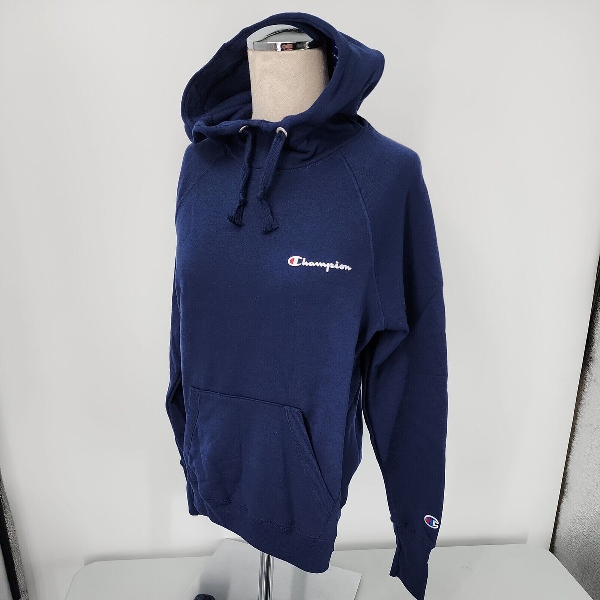 NEW Champion Womens Size XS Navy Blue Powerblend Fleece Hoodie Sweatshirt  NWT