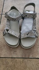 J/Slides Blakley Paisley Print Lt.Grey Women's Sandal Size US 6