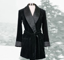 Velvet Men Smoking Jackets Robes Shawl Lapel Dinner Party Wear Vintage Blazers