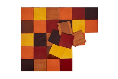 Patchwork aus einfarbigen mosaikfliesen 10x10cm küchenrückwand fliesen -Caramelo - Bild 10 von 12