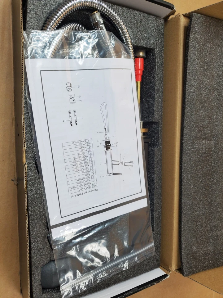 Grifo de baño KES de una sola manija L3156ALF-BK Foto 2 de 4