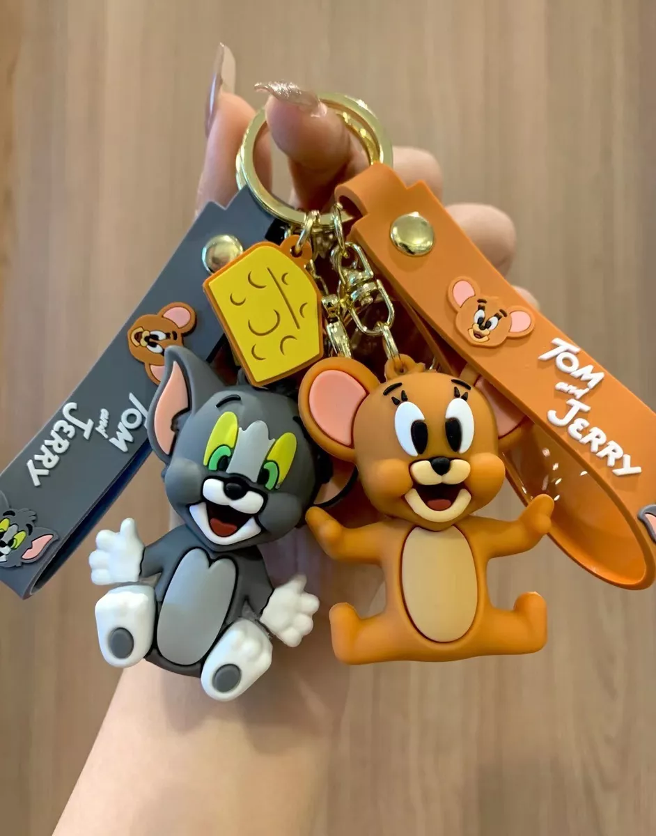 Cute cartoon Tom and Jerry keychain bag pendant car keychain ...