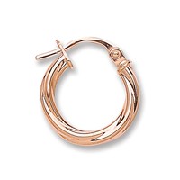 9ct Rose Gold Twisted Round Hoop Earrings 14mm 0.7g & Box Uk Made Quality 9ct Rose Gold Twisted Round Hoop Earrings 14mm 0.7g & Box Uk Made Quality