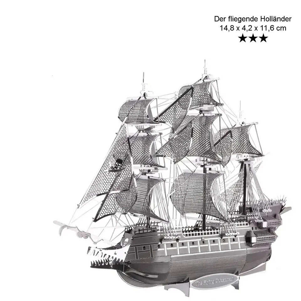 ZOYKI fliegende Holländer Shiff 3D Metall Puzzle Große Model Bausatz Flying Dutchman