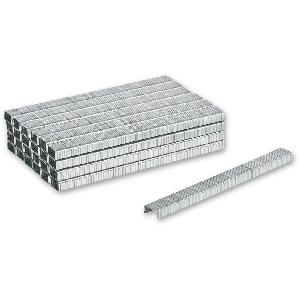 Axminster 20 Gauge Wide Crown Staples - 22mm (Box 5,000)