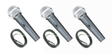 3x EMB Professional EMIC600 Dynamic Unidirectional Microphones