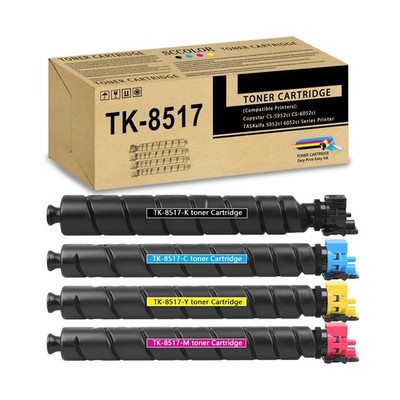 TK-8517 TK8517 Toner Cartridge High Capacity 4-Pack Compatible TK-8517K TK-85...
