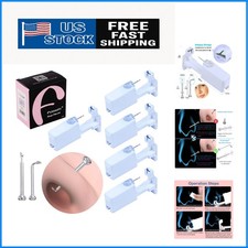 Allergy-Free Nose Piercing Guns - Disposable 5 Pack with Stainless Steel