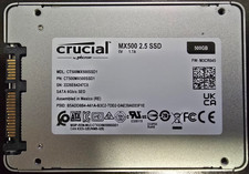 Crucial MX500 500GB 2.5" SATA SSD CT500MX500SSD1 98% Health Tested