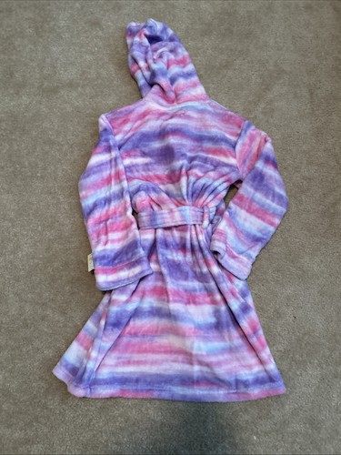 Girls Cuddl Duds Pink/Purple Hooded Robe Size M (7-8) NWT - Picture 7 of 11