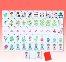American Mahjong Sets 160 Mahjong Tiles Melamine Engraved Mah Jong Ideal for Hom