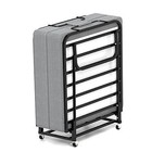 Portable Folding Bed with Memory Foam Mattress Rollaway Metal Frame Guest Bed
