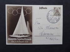 DR.- Sonderpostkarte P261 - Olympische Segelwettkämpfe Kiel  - Sonderstempel