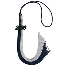 Endea Graduation Dark Navy Blue/Light Blue Graduation Tassel With Black Date