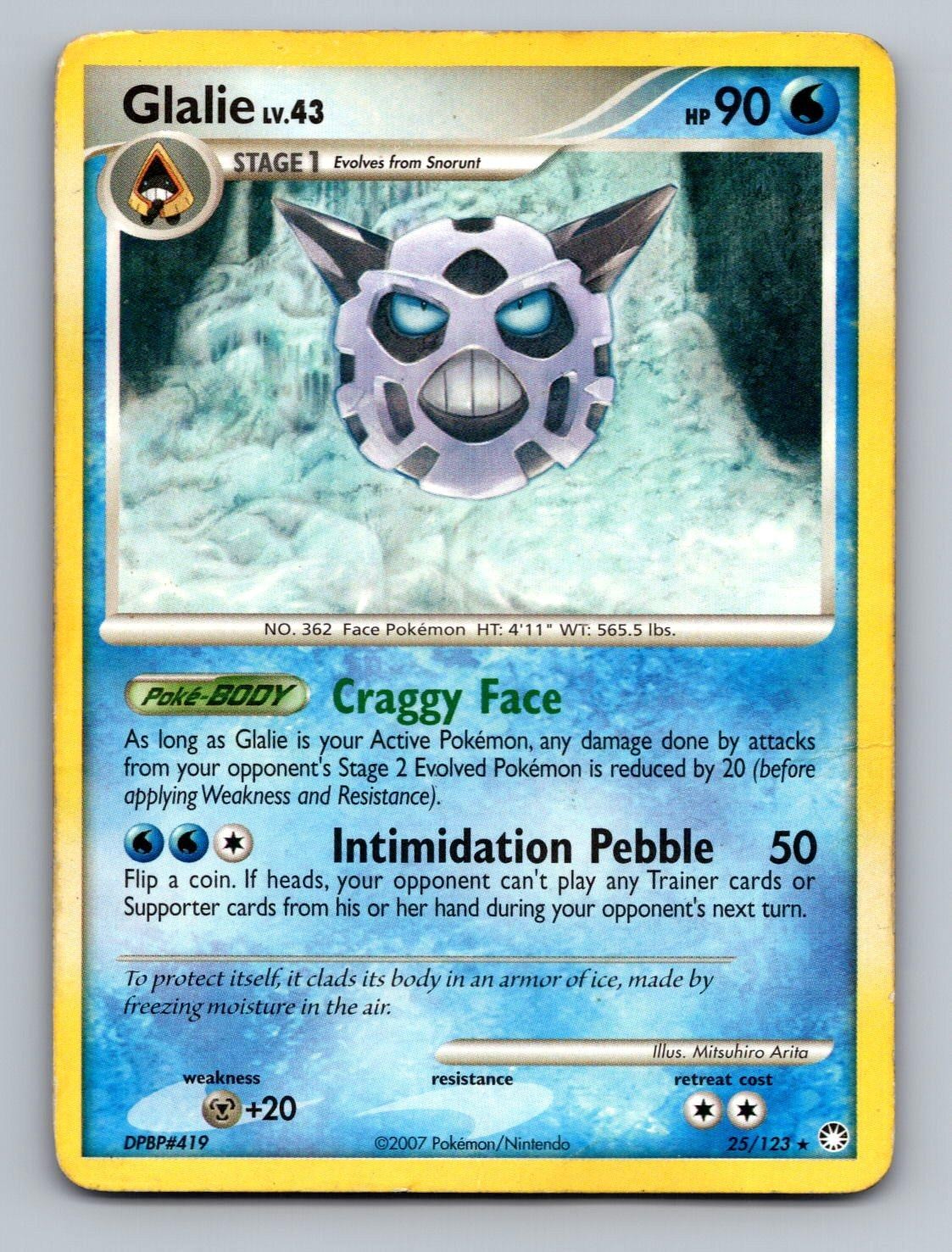 Glalie 25/123 Rare Mysterious Treasures Pokemon Lightly Played