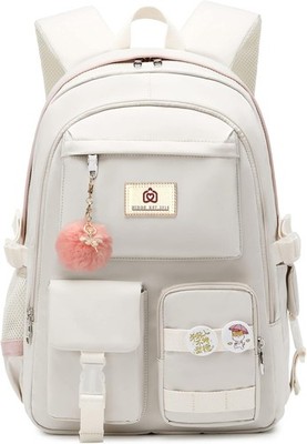 Hidds Laptop-Rucksäcke, 39,6 cm (15,6 Zoll), Schultasche, Cremeweiß 