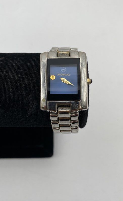 Movado Fiero Swiss Blue Dial Stainless Steel Mens Watch 55.85g Certified